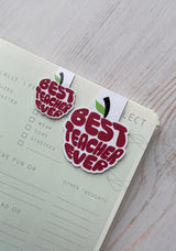Teacher Appreciation Magnetic Bookmarks — detail