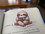 Dachshund bookmark marking a page