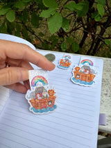 Noah's Ark bookmark on a book