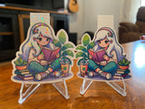 Bibliophile boba lover bookmark detail