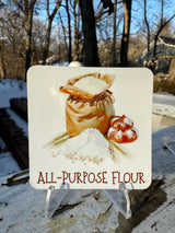 Flour label design detail