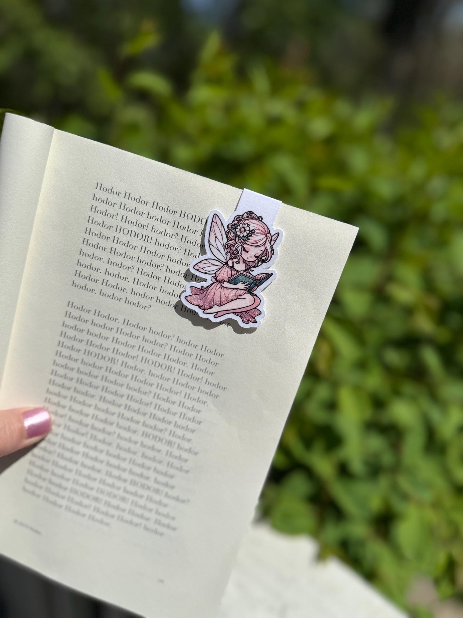 Reading fairy bookmark detail