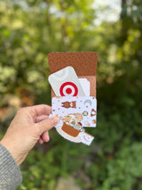 Giraffe and teddy gift card holder with note card