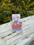 Noah's Ark magnetic bookmark with rainbow and animals