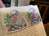 Bibliophile bookmark design close-up