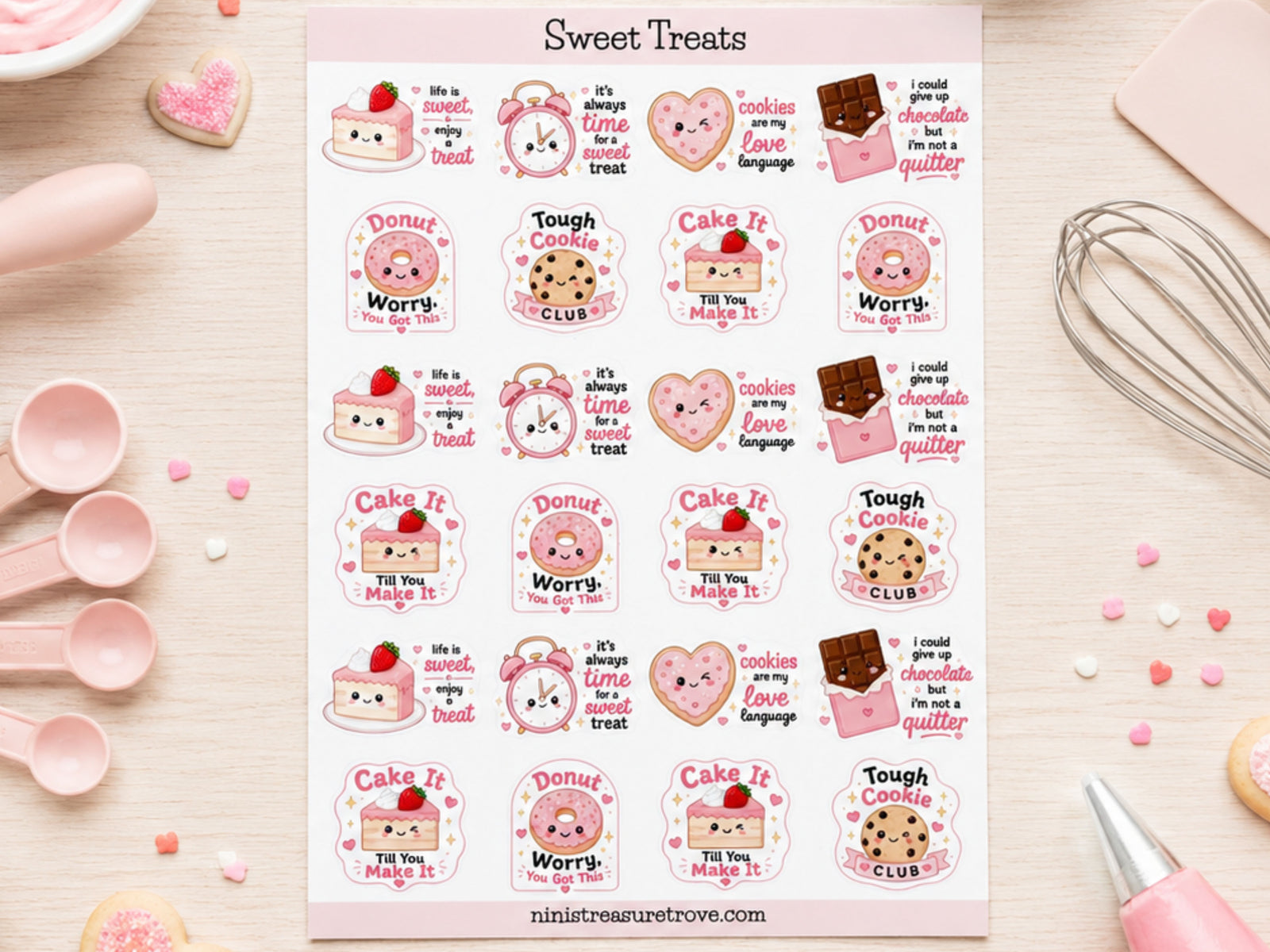 Sweet Treat motivation and encouragement sticker sheet