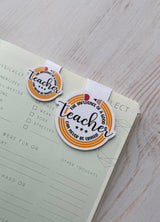 Teacher Appreciation Magnetic Bookmarks — detail
