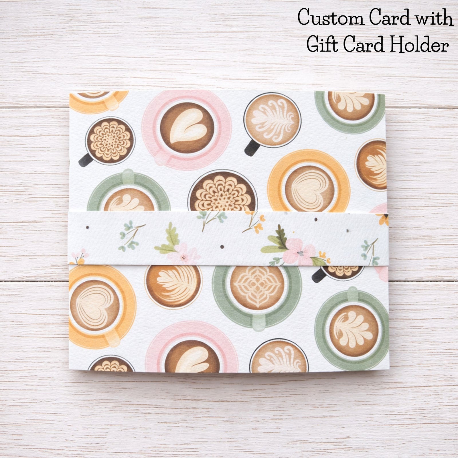 Custom handmade card layered details