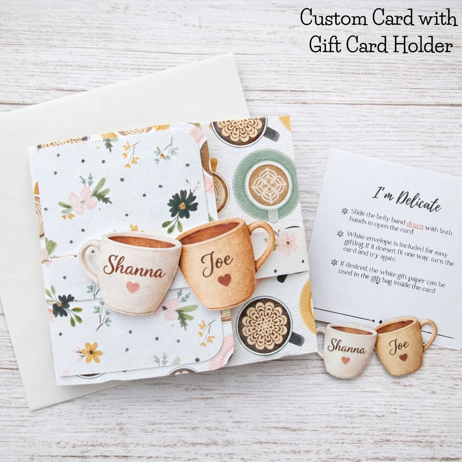 Custom handmade card detail