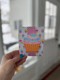 Handmade cupcake birthday card