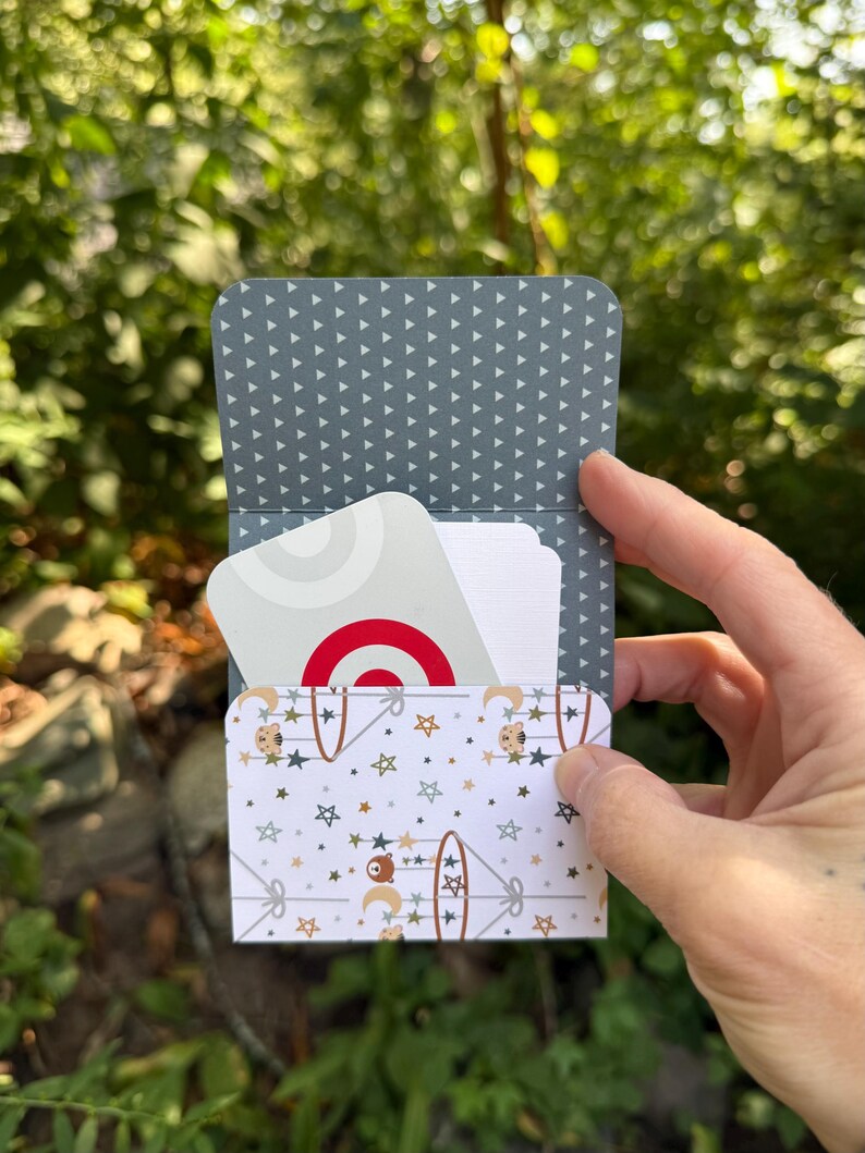 Stork baby gift card holder with envelope