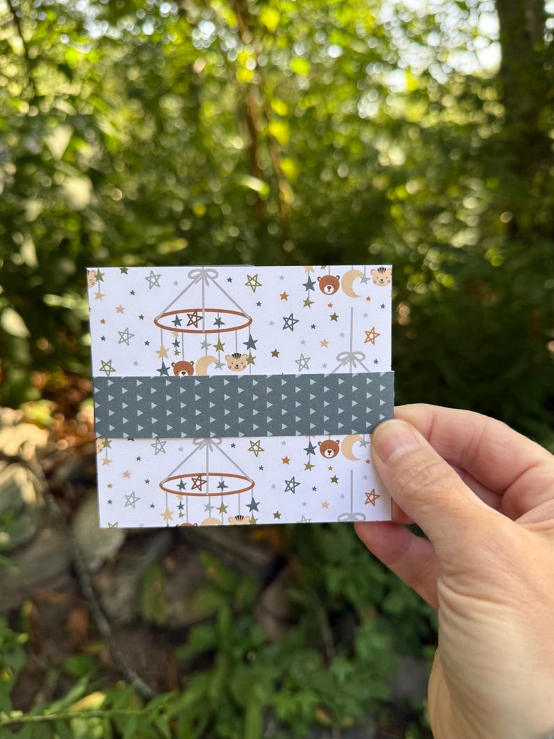 Lion baby boy gift card holder detail
