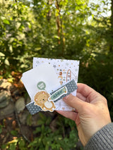 Lion baby boy gift card holder with note card