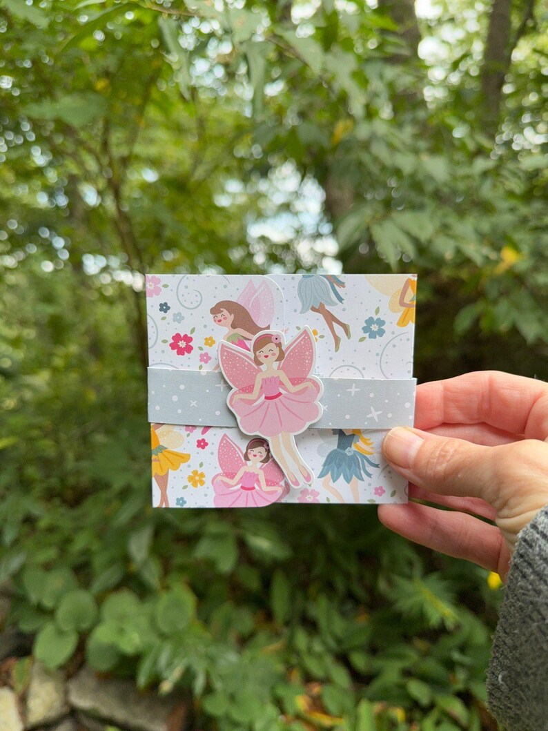 Fairy gift card holder detail