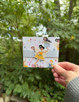 Fairy gift card holder open showing pocket