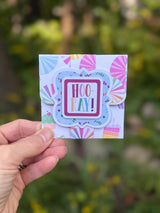 Hooray birthday card confetti design