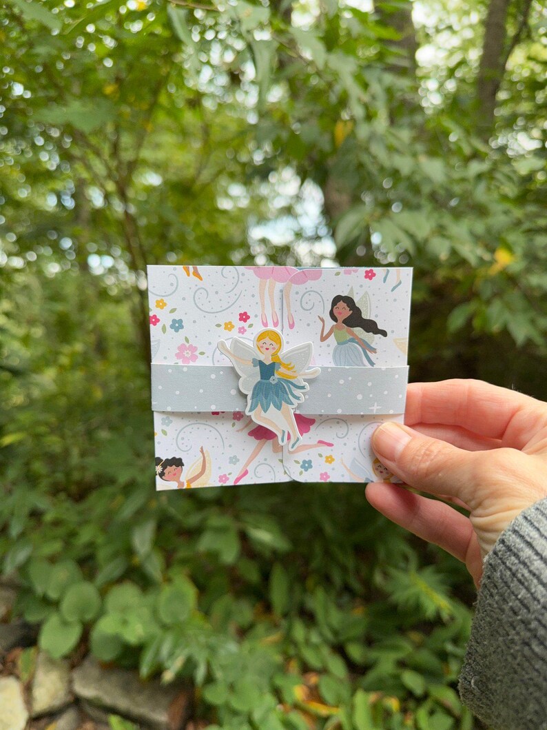 Fairy gift card holder hair color options