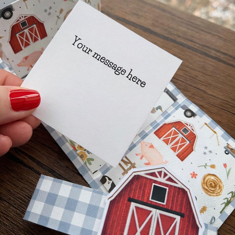 Farmhouse barn card styled