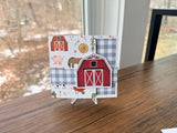 Farmhouse barn greeting card with pop-up gift card holder