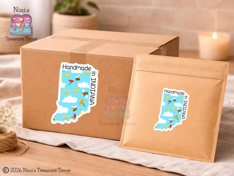 Floral state stickers in use