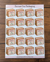 Reuse to reduce stickers on a shipping box
