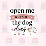Dog packaging sticker design detail