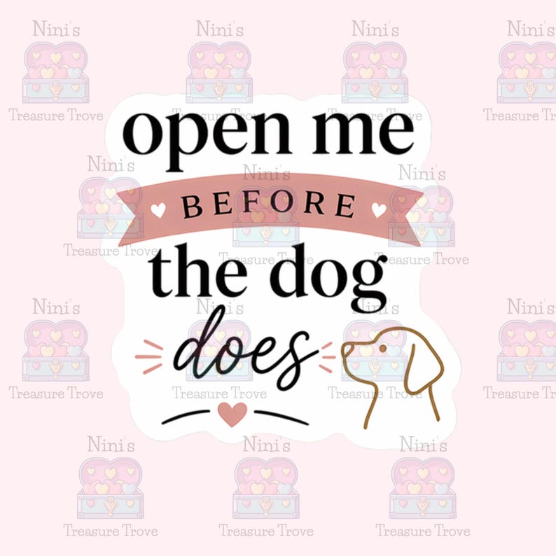 Dog packaging sticker design detail