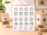 Paw-some Dog packaging sticker sheet