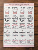 Cat happy mail stickers example
