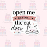 Cat stickers in use on packaging