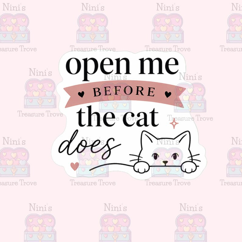 Cat stickers in use on packaging
