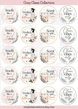 Clean and Cozy sticker design detail