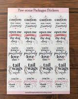 Dog happy mail stickers example