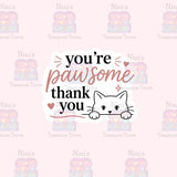 Pawsome cat sticker variety