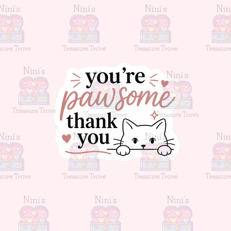 Pawsome cat sticker variety