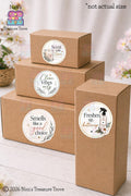 Clean and Cozy packaging sticker sheet
