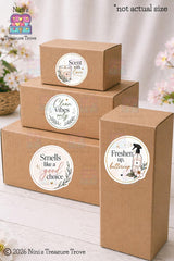 Clean and Cozy packaging sticker sheet