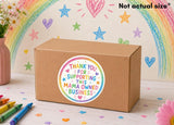 Rainbow crayon stickers variety