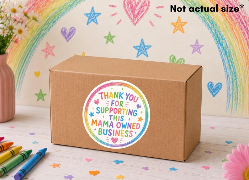 Rainbow crayon stickers variety